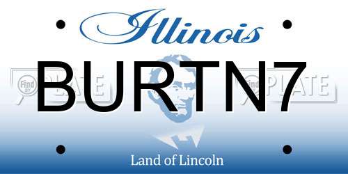 BURTN7 Illinois License Plate