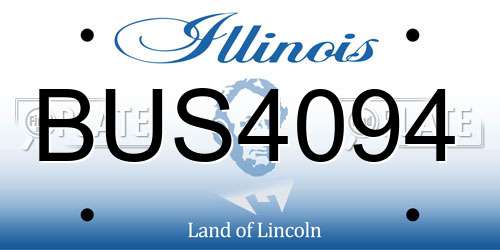 BUS4094 Illinois License Plate