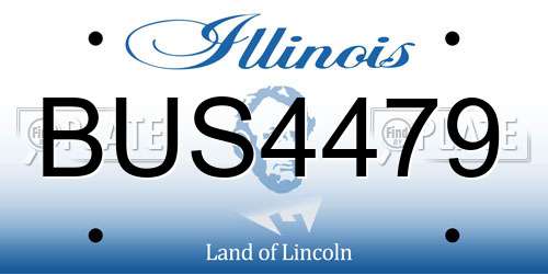 BUS4479 Illinois License Plate