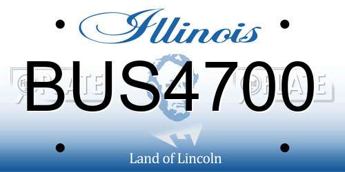 BUS4700 Illinois License Plate