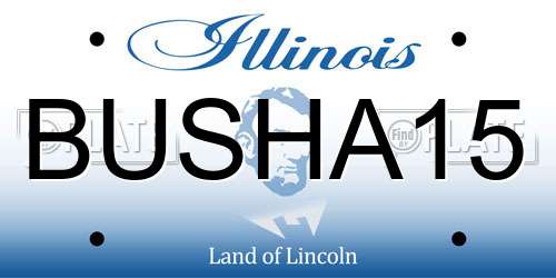 BUSHA15 Illinois License Plate