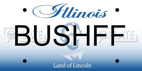 BUSHFF Illinois License Plate