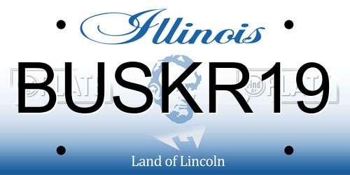 BUSKR19 Illinois License Plate