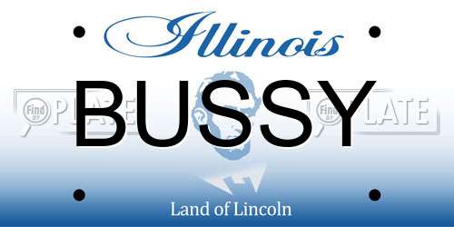 BUSSY Illinois License Plate
