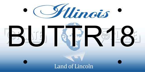 BUTTR18 Illinois License Plate