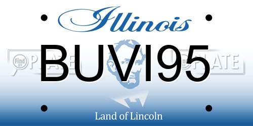 BUVI95 Illinois License Plate