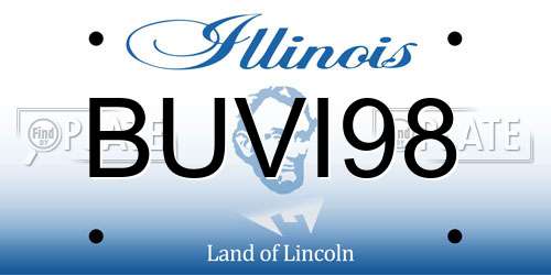 BUVI98 Illinois License Plate