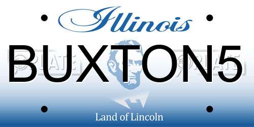 BUXTON5 Illinois License Plate