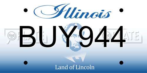 BUY944 Illinois License Plate