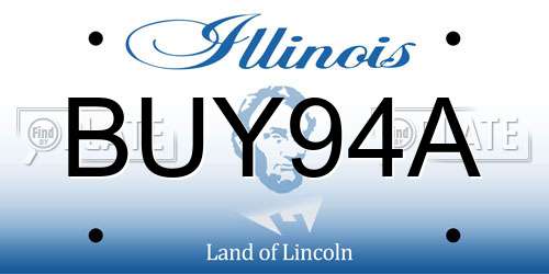 BUY94A Illinois License Plate