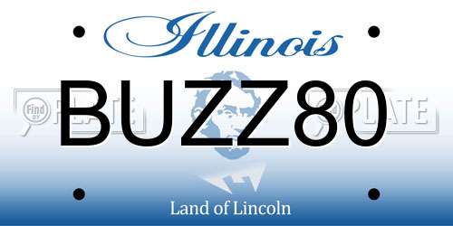 BUZZ80 Illinois License Plate