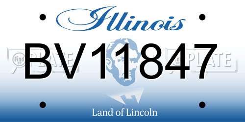 BV11847 Illinois License Plate