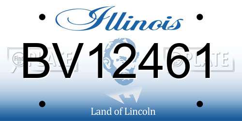 BV12461 Illinois License Plate