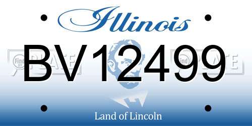 BV12499 Illinois License Plate