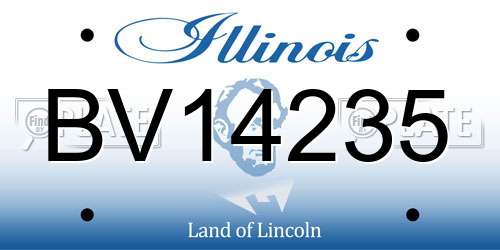 BV14235 Illinois License Plate