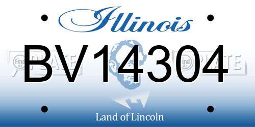 BV14304 Illinois License Plate