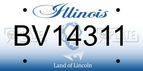 BV14311 Illinois License Plate