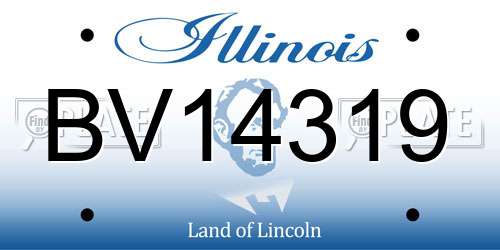 BV14319 Illinois License Plate