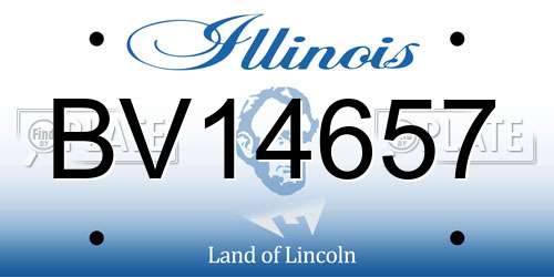 BV14657 Illinois License Plate