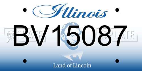 BV15087 Illinois License Plate