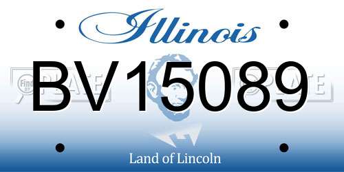 BV15089 Illinois License Plate