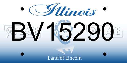 BV15290 Illinois License Plate