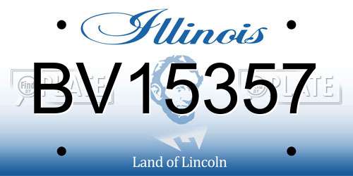 BV15357 Illinois License Plate