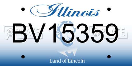 BV15359 Illinois License Plate