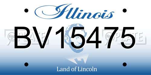 BV15475 Illinois License Plate
