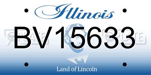 BV15633 Illinois License Plate