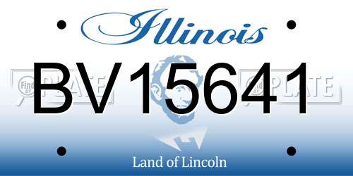 BV15641 Illinois License Plate