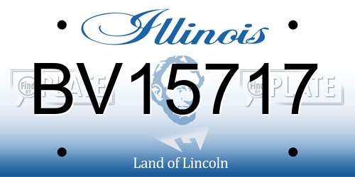 BV15717 Illinois License Plate