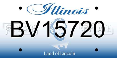 BV15720 Illinois License Plate