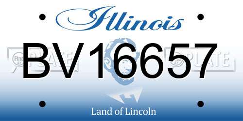 BV16657 Illinois License Plate