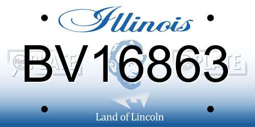 BV16863 Illinois License Plate