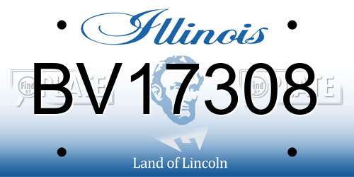 BV17308 Illinois License Plate