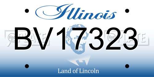BV17323 Illinois License Plate