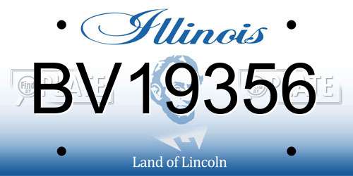 BV19356 Illinois License Plate