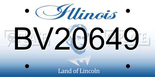 BV20649 Illinois License Plate