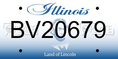 BV20679 Illinois License Plate