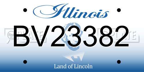 BV23382 Illinois License Plate
