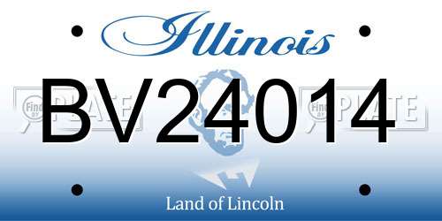 BV24014 Illinois License Plate