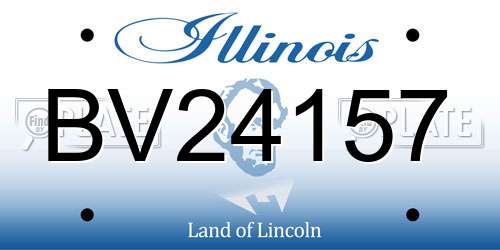 BV24157 Illinois License Plate