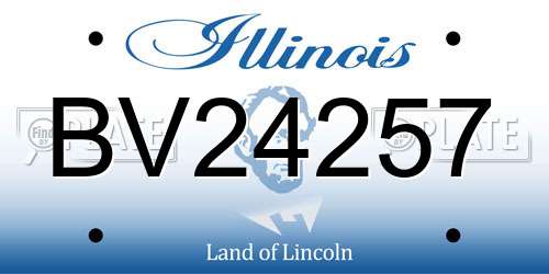 BV24257 Illinois License Plate