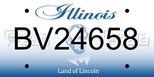 BV24658 Illinois License Plate