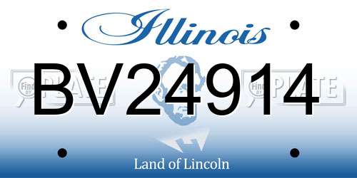 BV24914 Illinois License Plate
