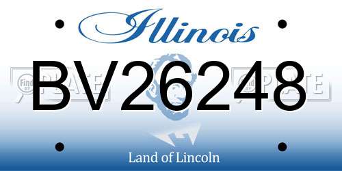 BV26248 Illinois License Plate