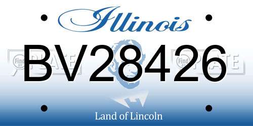 BV28426 Illinois License Plate
