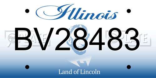 BV28483 Illinois License Plate