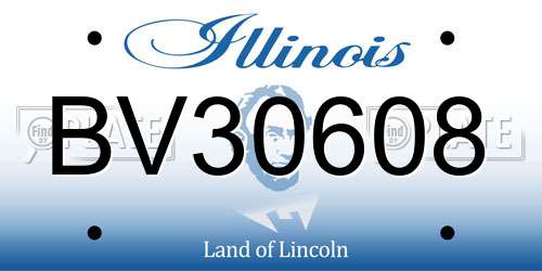 BV30608 Illinois License Plate